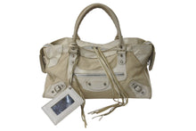 画像をギャラリービューアに読み込む, BALENCIAGA バレンシアガ パート タイム ハンドバッグ ショルダーバッグ 168028 クリーム レザー 良品 中古 4b000806