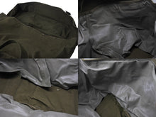 Load image into Gallery viewer, US ARMY ユーエスアーミー ミリタリーカーゴバッグ アメリカ軍 手提げ鞄 キャンバス カーキ ブラック 良品 中古 4b000808