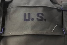 Load image into Gallery viewer, US ARMY ユーエスアーミー ミリタリーカーゴバッグ アメリカ軍 手提げ鞄 キャンバス カーキ ブラック 良品 中古 4b000808