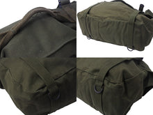 Load image into Gallery viewer, US ARMY ユーエスアーミー ミリタリーカーゴバッグ アメリカ軍 手提げ鞄 キャンバス カーキ ブラック 良品 中古 4b000808