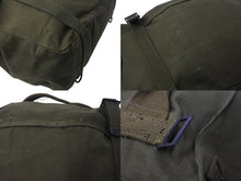 Load image into Gallery viewer, US ARMY ユーエスアーミー ミリタリーカーゴバッグ アメリカ軍 手提げ鞄 キャンバス カーキ ブラック 良品 中古 4b000808