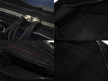 画像をギャラリービューアに読み込む, BALENCIAGA バレンシアガ ミニシティ 2WAY ハンドバッグ 300295 ブラック ネイビー キャンバス レザー 良品 中古 4b000820