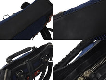 画像をギャラリービューアに読み込む, BALENCIAGA バレンシアガ ミニシティ 2WAY ハンドバッグ 300295 ブラック ネイビー キャンバス レザー 良品 中古 4b000820