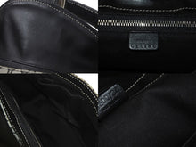 画像をギャラリービューアに読み込む, 極美品 CELINE セリーヌ ワンショルダーバッグ CE00/34 マカダム柄 ブラック グレー キャンバス レザー シルバー金具 総柄 中古 4b000821