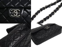 Load image into Gallery viewer, 極美品 CHANEL シャネル マトラッセ25 Wフラップ Wチェーンショルダーバッグ 12番台 ラムスキン ココマーク マットシルバー金具 中古 4b000823