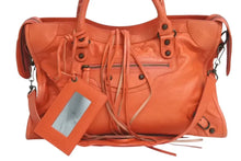 画像をギャラリービューアに読み込む, BALENCIAGA バレンシアガ ザ・シティ 2WAYバッグ ハンドバッグ オレンジ系 レザー 115748 良品 中古 4b000844
