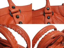画像をギャラリービューアに読み込む, BALENCIAGA バレンシアガ ザ・シティ 2WAYバッグ ハンドバッグ オレンジ系 レザー 115748 良品 中古 4b000844