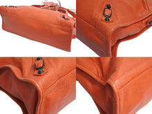 画像をギャラリービューアに読み込む, BALENCIAGA バレンシアガ ザ・シティ 2WAYバッグ ハンドバッグ オレンジ系 レザー 115748 良品 中古 4b000844