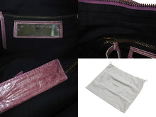 画像をギャラリービューアに読み込む, BALENCIAGA バレンシアガ ザ ファースト ハンドバッグ 2WAY ショルダーバッグ ワンショルダー パープル レザー 美品 中古 4b000845