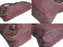 画像をギャラリービューアに読み込む, BALENCIAGA バレンシアガ ザ ファースト ハンドバッグ 2WAY ショルダーバッグ ワンショルダー パープル レザー 美品 中古 4b000845