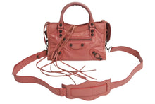 画像をギャラリービューアに読み込む, BALENCIAGA バレンシアガ ジャイアントミニシティ 2WAY ハンドバッグ ショルダーバッグ ピンク レザー 300295 良品 中古 4b000847