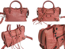 画像をギャラリービューアに読み込む, BALENCIAGA バレンシアガ ジャイアントミニシティ 2WAY ハンドバッグ ショルダーバッグ ピンク レザー 300295 良品 中古 4b000847