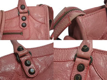 画像をギャラリービューアに読み込む, BALENCIAGA バレンシアガ ジャイアントミニシティ 2WAY ハンドバッグ ショルダーバッグ ピンク レザー 300295 良品 中古 4b000847