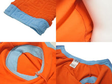 Load image into Gallery viewer, 極美品 CHANEL シャネル スポーツライン カーディガン ココマーク 02S P19454V11234 オレンジ ブルー ポリアミド サイズ36 中古 4b000855