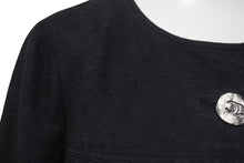 画像をギャラリービューアに読み込む, CHANEL シャネル ジャケット ココマーク ロゴ ボタン 06P P28166V18378 ブラック シルク サイズ38 美品 中古 4b000858
