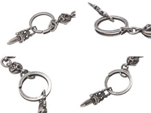 画像をギャラリービューアに読み込む, CHROME HEARTS クロムハーツ ダガー ケルティック ローラー キーリング キーホルダー 重量約63.5g シルバー925 美品 中古 4b000861
