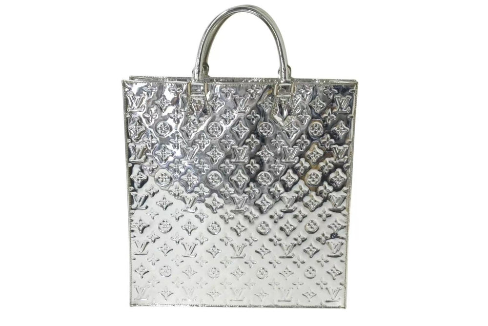 LOUIS VUITTON ルイヴィトン サックプラ ハンドバッグ M40269 モノグラム ミロワール レザー シルバー金具 美品 中古 4b000865