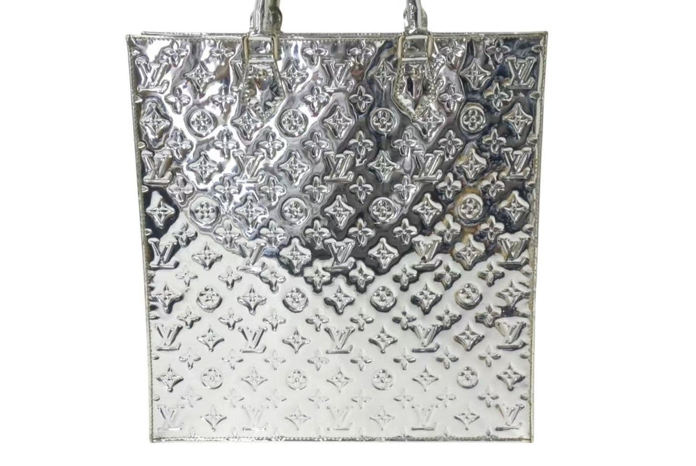 LOUIS VUITTON ルイヴィトン サックプラ ハンドバッグ M40269 モノグラム ミロワール レザー シルバー金具 美品 中古 4b000865