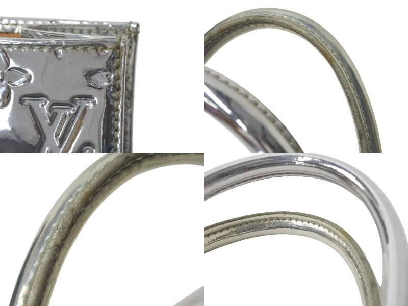 LOUIS VUITTON Sac Pla Handbag M40269 Monogram Miroir Leather Silver Hardware Good Condition Used 4b000865