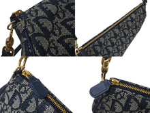 画像をギャラリービューアに読み込む, 極美品 Christian Dior クリスチャンディオール トロッター サドルポーチ ワンショルダーバッグ MC0091 ネイビー 中古 4b000867