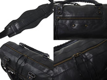 画像をギャラリービューアに読み込む, BALENCIAGA バレンシアガ ザ シティ ミディアム 2WAY ショルダーバッグ 128523 レザー ブラック 良品 中古 4b000870