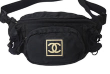 Load image into Gallery viewer, CHANEL シャネル スポーツライン ボディバッグ ショルダーバッグ 8番台 ココマーク ナイロン ブラック シルバー金具 良品 中古 4b000872