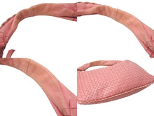 画像をギャラリービューアに読み込む, BOTTEGA VENETA ボッテガヴェネタ イントレチャート ホーボー ワンショルダーバッグ 115653 レザー ピンク 良品 中古 4b000873