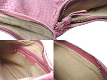 画像をギャラリービューアに読み込む, BOTTEGA VENETA ボッテガヴェネタ イントレチャート ホーボー ワンショルダーバッグ 115653 レザー ピンク 良品 中古 4b000873