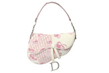 画像をギャラリービューアに読み込む, Christian Dior クリスチャンディオール サドルバッグ ワンショルダーバッグ 07RU1014 ピンク エナメル キャンバス 美品 中古 4b000878