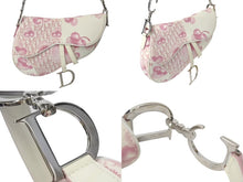 画像をギャラリービューアに読み込む, Christian Dior クリスチャンディオール サドルバッグ ワンショルダーバッグ 07RU1014 ピンク エナメル キャンバス 美品 中古 4b000878