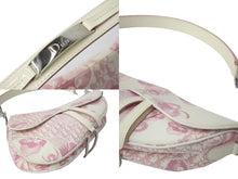 画像をギャラリービューアに読み込む, Christian Dior クリスチャンディオール サドルバッグ ワンショルダーバッグ 07RU1014 ピンク エナメル キャンバス 美品 中古 4b000878