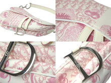 画像をギャラリービューアに読み込む, Christian Dior クリスチャンディオール サドルバッグ ワンショルダーバッグ 07RU1014 ピンク エナメル キャンバス 美品 中古 4b000878