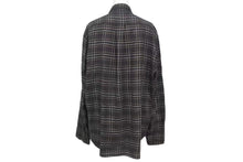 画像をギャラリービューアに読み込む, CHROME HEARTS クロムハーツ 長袖ジップアップシャツ サイズL ダガージップ チェック柄 ブラック シルバー925 美品 中古 4b000881