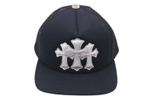 画像をギャラリービューアに読み込む, 新品未使用 CHROME HEARTS クロムハーツ TRUCKER CAP トラッカーキャップ セメタリークロスパッチ メッシュ ブラック シルバー925 中古 4b000883
