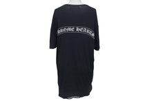 画像をギャラリービューアに読み込む, CHROME HEARTS クロムハーツ オールドクロムハーツ リブT 半袖Ｔシャツ コットン ネイビー ホワイト サイズL 良品 中古 4b000887