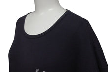 画像をギャラリービューアに読み込む, CHROME HEARTS クロムハーツ オールドクロムハーツ リブT 半袖Ｔシャツ コットン ネイビー ホワイト サイズL 良品 中古 4b000887
