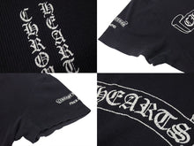 画像をギャラリービューアに読み込む, CHROME HEARTS クロムハーツ オールドクロムハーツ リブT 半袖Ｔシャツ コットン ネイビー ホワイト サイズL 良品 中古 4b000887