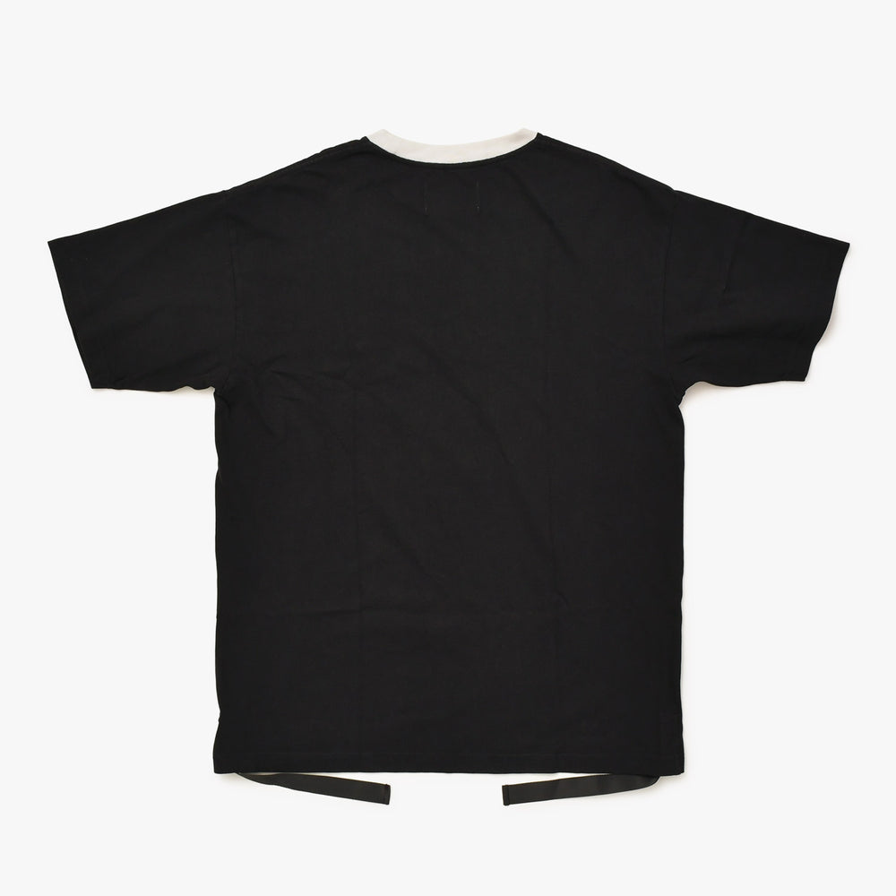STAMPD LA Stamped Front Logo Strap Short Sleeve T-Shirt Black Size M Cotton Good Condition Used 4b000897