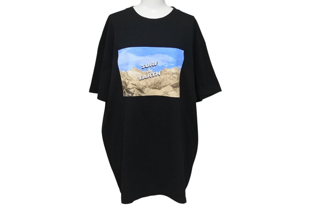 New and unused STAMPD SURF The EARTH short sleeve T-shirt size M black cotton print used 4b000898