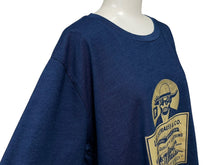 画像をギャラリービューアに読み込む, 新品同様 Levi's MADE&amp;CRAFTED × Poggy リーバイス ポギー コラボ プリント 半袖Ｔシャツ ネイビー ゴールド コットン サイズL 中古 4b000900