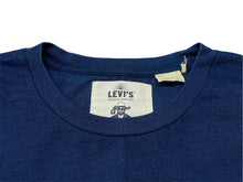 画像をギャラリービューアに読み込む, 新品同様 Levi's MADE&amp;CRAFTED × Poggy リーバイス ポギー コラボ プリント 半袖Ｔシャツ ネイビー ゴールド コットン サイズL 中古 4b000900