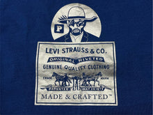 画像をギャラリービューアに読み込む, 新品同様 Levi's MADE&amp;CRAFTED × Poggy リーバイス ポギー コラボ プリント 半袖Ｔシャツ ネイビー ゴールド コットン サイズL 中古 4b000900
