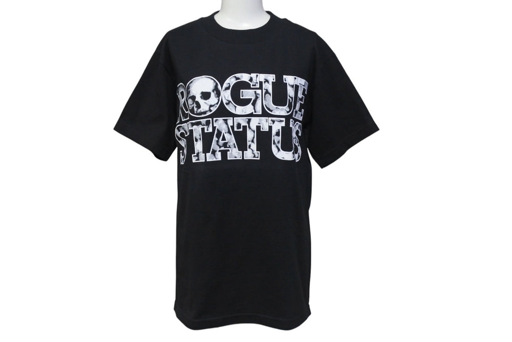 New and unused ROGUE STATUS Short sleeve T-shirt Size S Logo print Skull Black White Used 4b000901