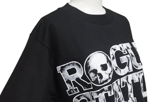 New and unused ROGUE STATUS Short sleeve T-shirt Size S Logo print Skull Black White Used 4b000901
