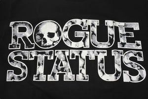 New and unused ROGUE STATUS Short sleeve T-shirt Size S Logo print Skull Black White Used 4b000901