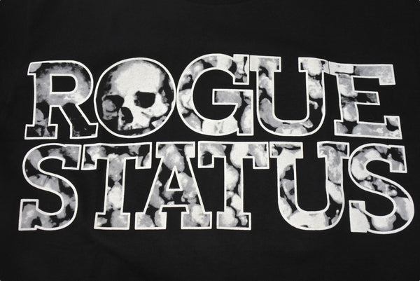 New and unused ROGUE STATUS Short sleeve T-shirt Size S Logo print Skull Black White Used 4b000901