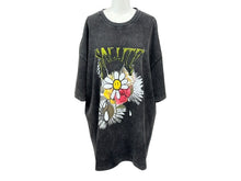 画像をギャラリービューアに読み込む, 新品未使用 SALUTE サルーテ WASHED FLOWER VINTAGE T-SHIRT ヴィンテージ加工 フラワープリント クルーネックTシャツ ブラック サイズM 中古 4b000905
