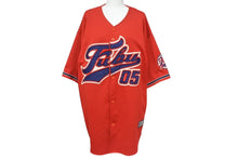 画像をギャラリービューアに読み込む, FUBU フブ ベースボールシャツ ゲームシャツ サイズXL 05 ナンバリング レッド ネイビー ホワイト 美品 中古 4b000908