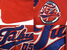 画像をギャラリービューアに読み込む, FUBU フブ ベースボールシャツ ゲームシャツ サイズXL 05 ナンバリング レッド ネイビー ホワイト 美品 中古 4b000908