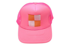 極美品 Virgil Abloh x MCA Figures of Speech キャップ CHECKER BOX PINK HAT ピンク ポリエステル ナイロン 中古 4b000919